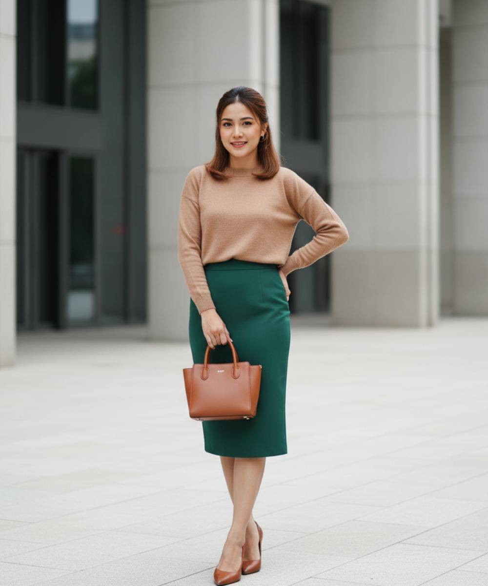 Tips Padu Padan Sweater dengan Rok, Bikin Penampilan Lebih Mature! (4).jpg