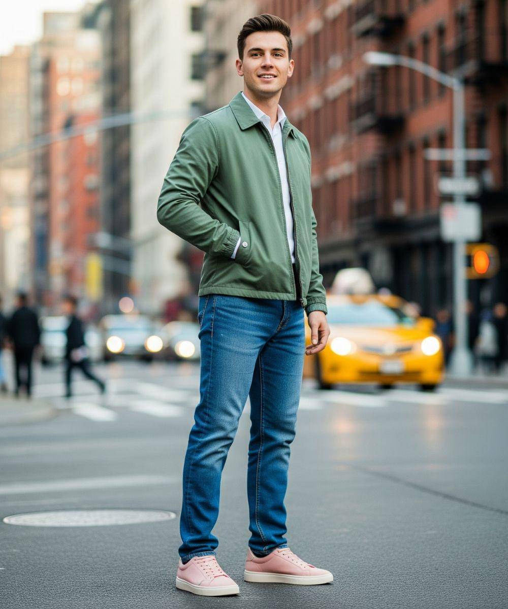 ootd pink, hijau, biru