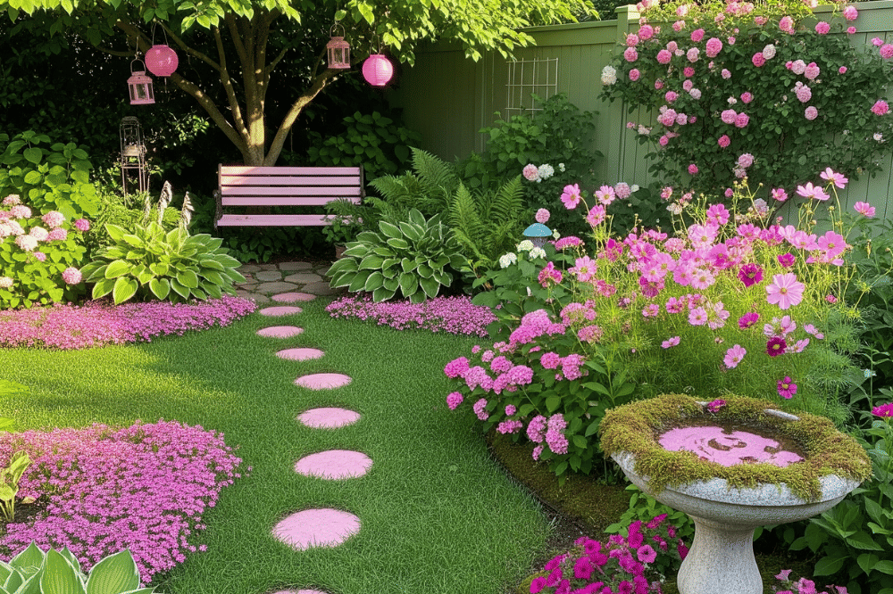 Ide Dekorasi Rumah Kombinasi Warna Cat Hijau dan Pink