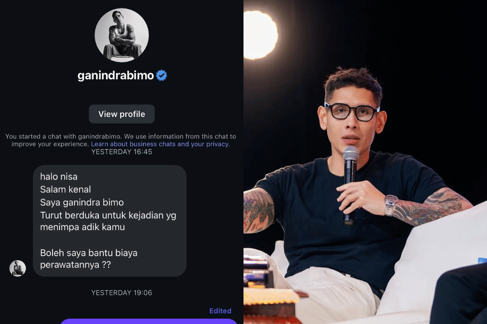 Ganindra Bimo Bantu Korban Salah Sasaran Oknum Polisi