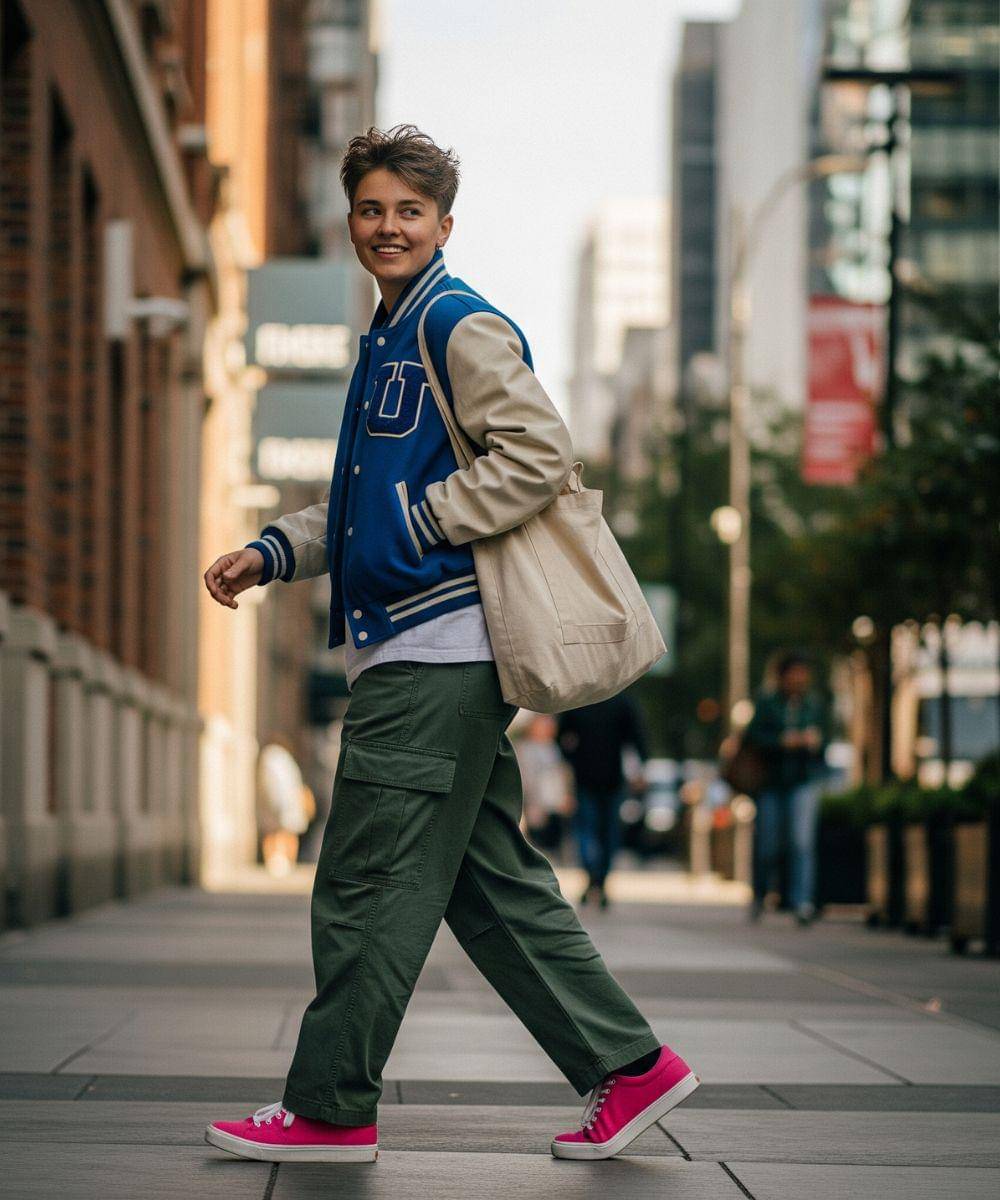 ootd pink, hijau, biru