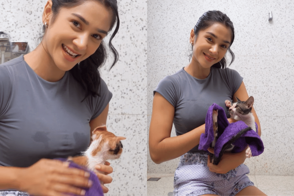 7 Foto Fanny Ghassani Memandikan Kucing