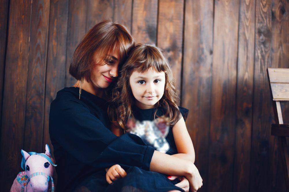 Loving mother with her daughter