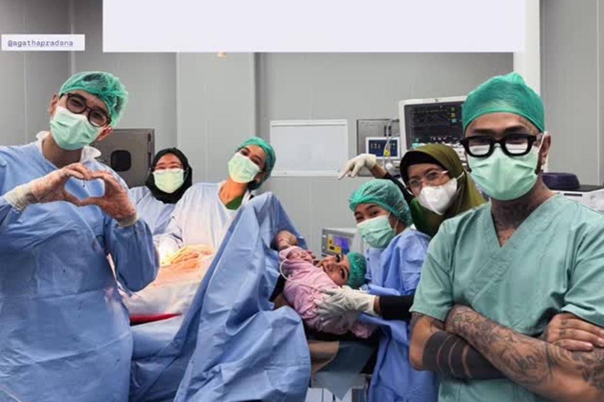 istri Onad melahirkan anak kedua (instagram.com/onadioleonardo_official)