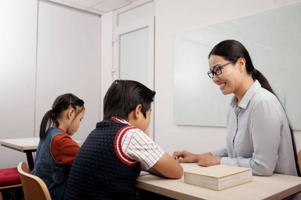 kids sitting in classroom