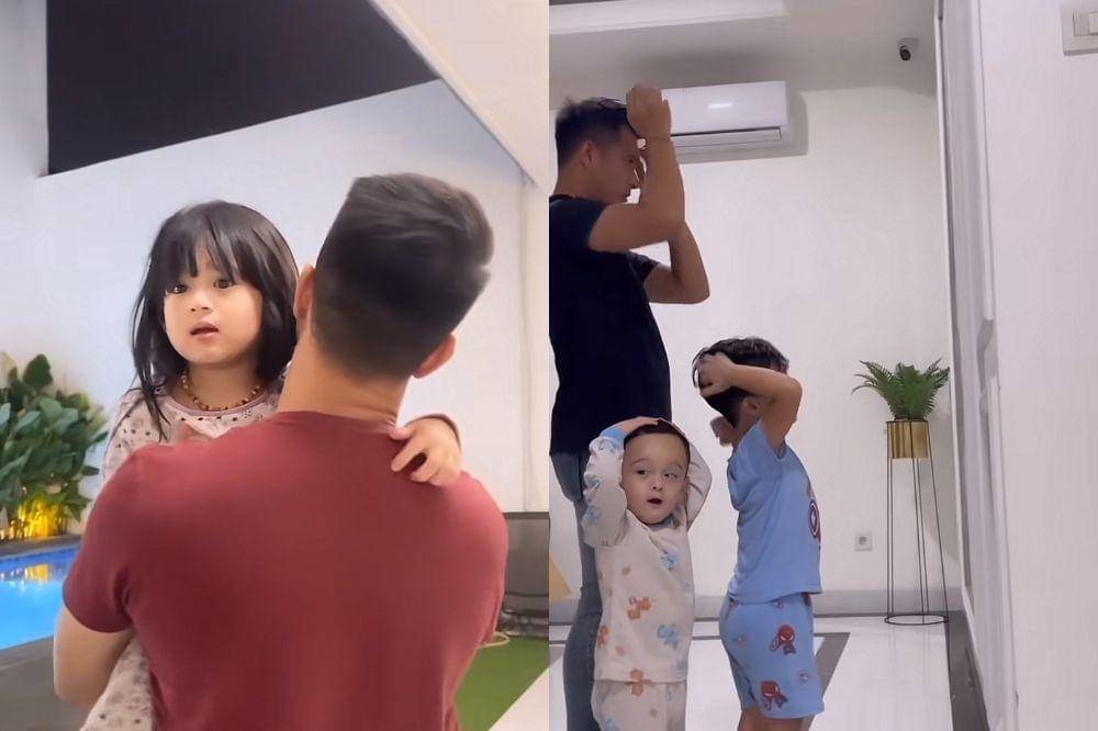 Kedekatan Eza Gionino dan ketiga anaknya