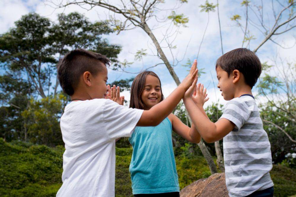 Kids high five