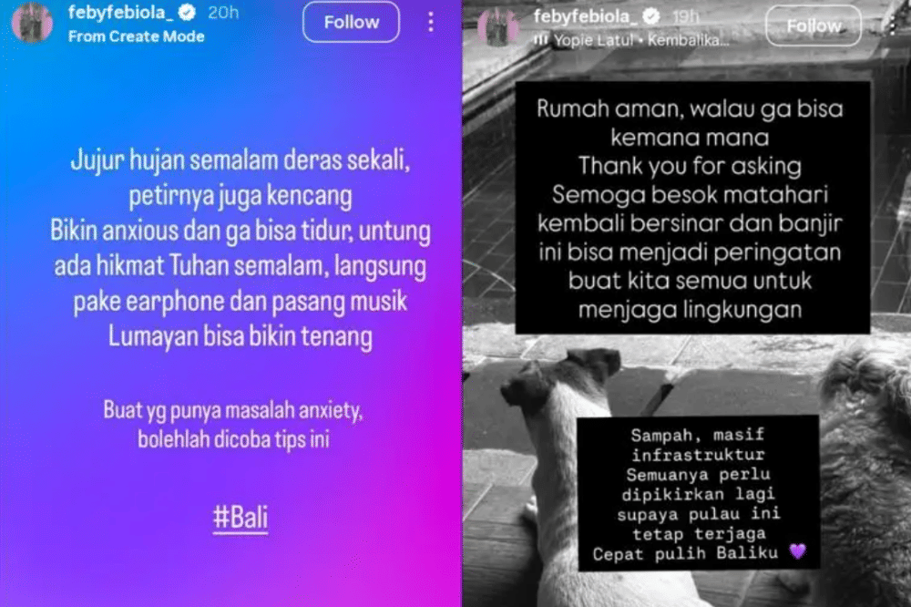 Artis yang Rumahnya Terdampak Banjir di Bali