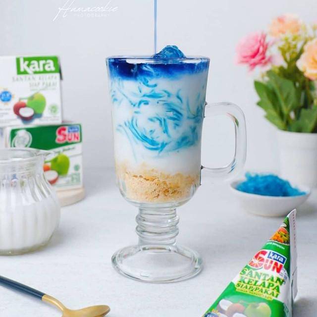 Resep Es Susu Jelly Telang Regal, Minuman Segar Cantik untuk Ngemil