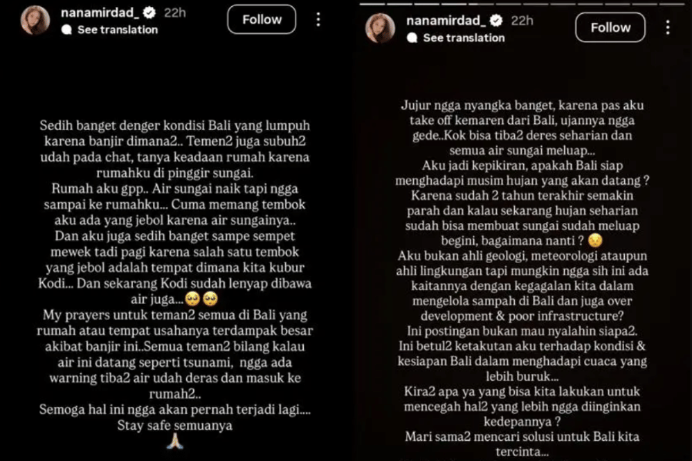 Artis yang Rumahnya Terdampak Banjir di Bali