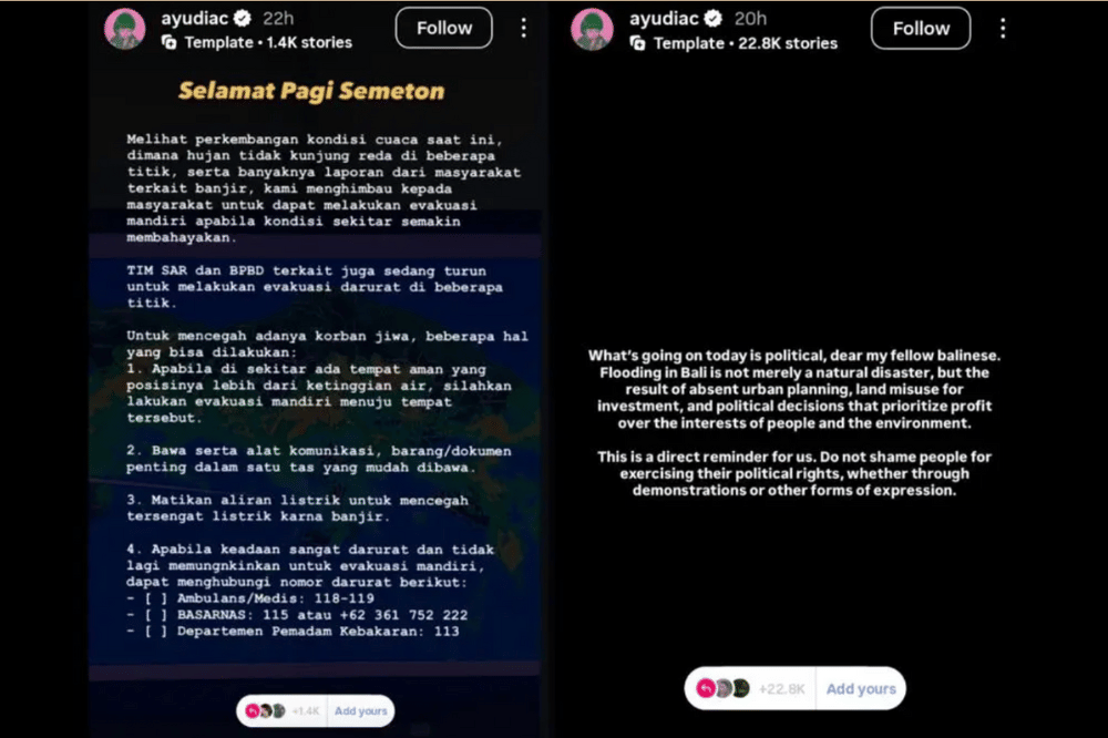 Artis yang Rumahnya Terdampak Banjir di Bali