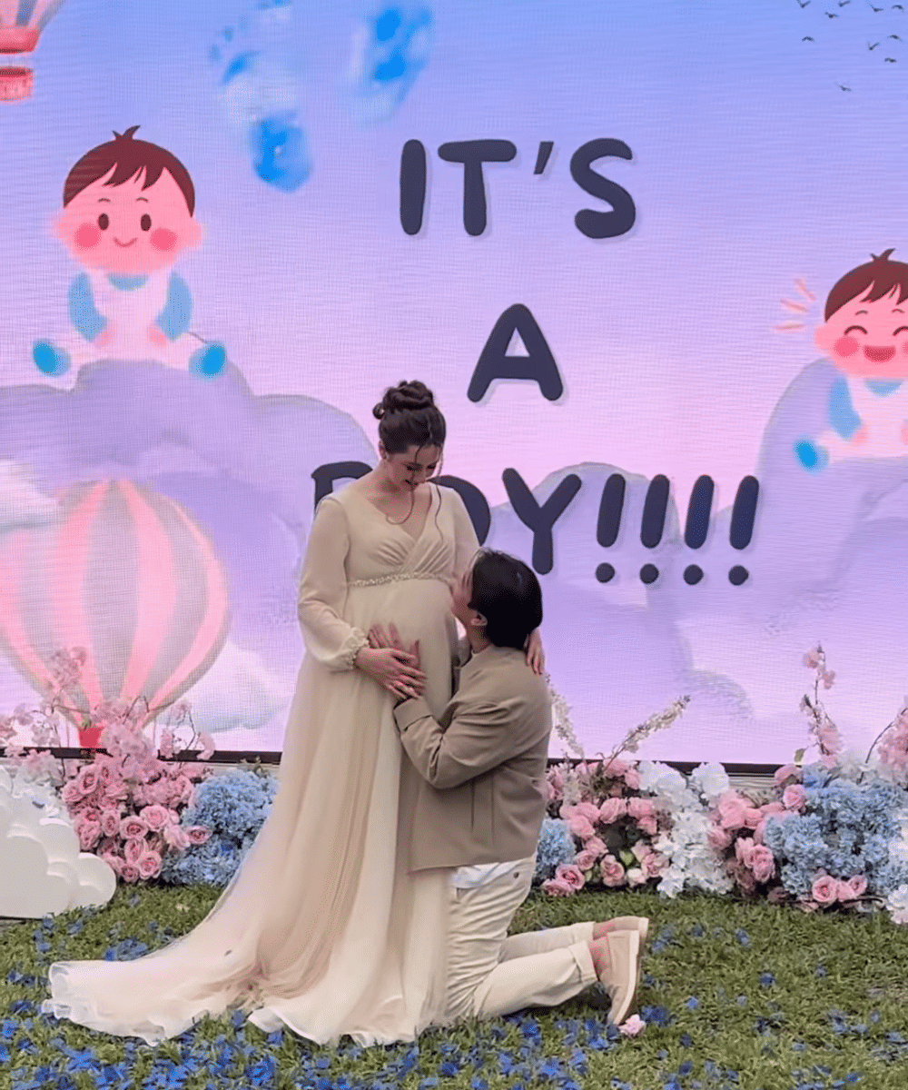 Foto Gender Reveal Anak Vika Kolesnaya dan Billy Syahputra
