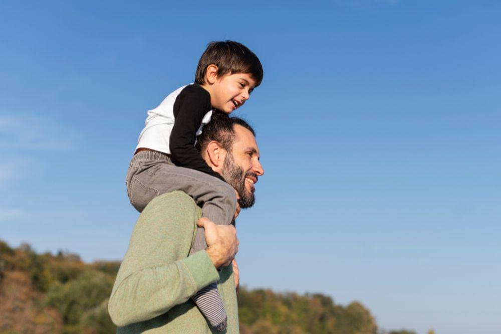 Father spending time with his child