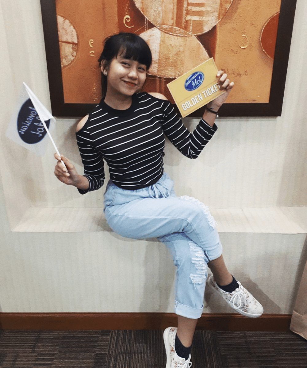 Ghea Indrawari saat mengikuti audisi Indonesia Idol