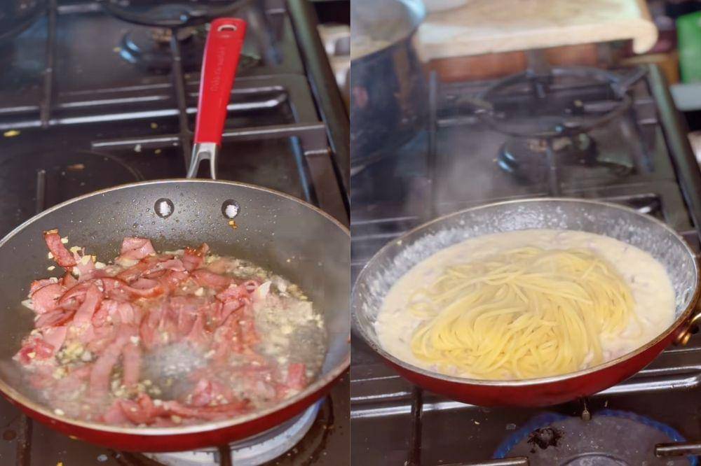 Cara membuat spaghetti Carbonara Reza Respatiadi