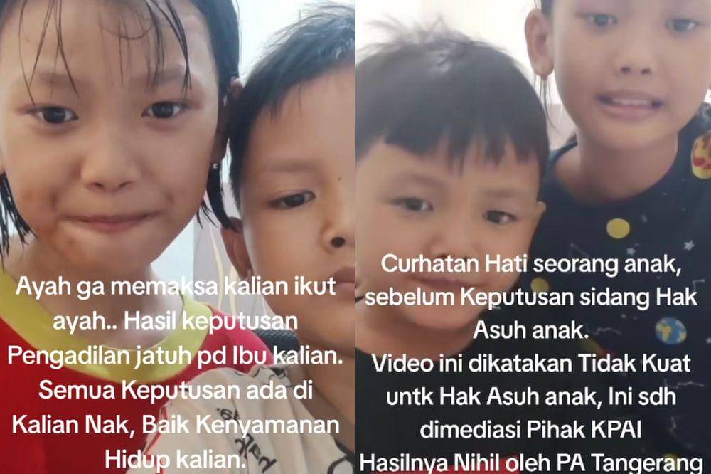 Curhat dua anak protes hak asuh