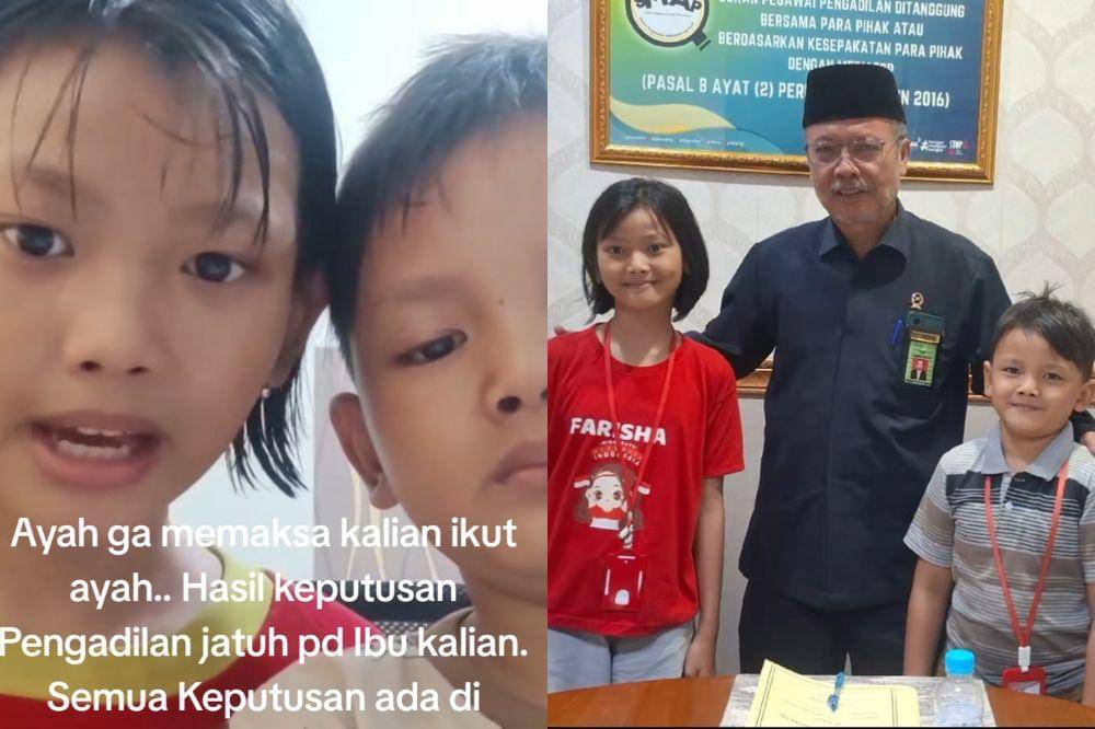 Video viral dua anak protes hak asuh