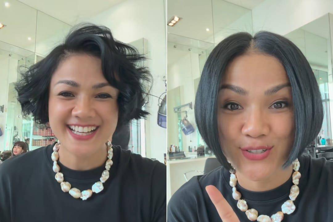 Nirina memotong rambut jadi pendek
