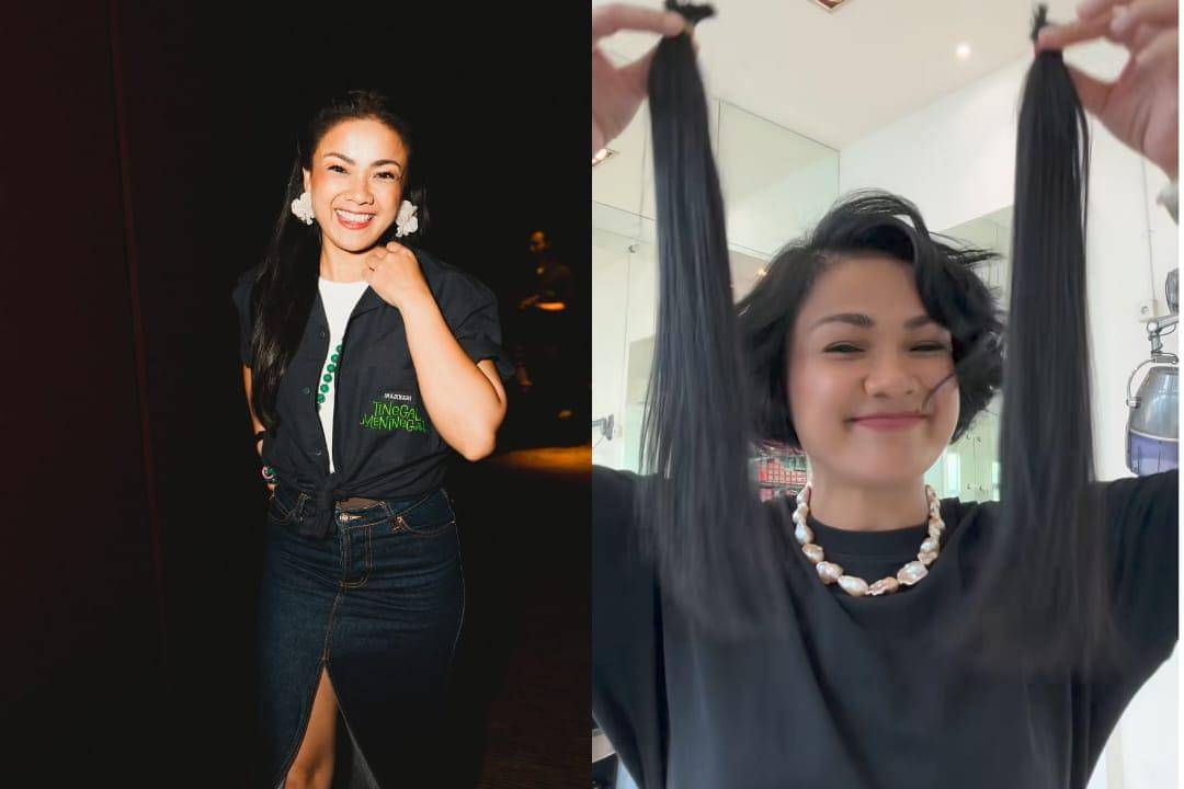 Nirina memotong rambut jadi pendek