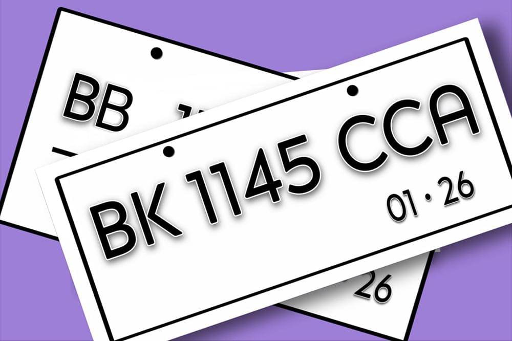 illustrasi plat Sumatra Utara