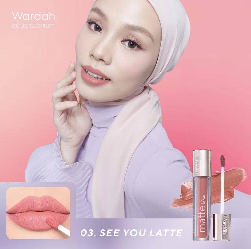 Wardah Matte Lip Cream Shade 03 (shopee.com/Wardah Official Shop)