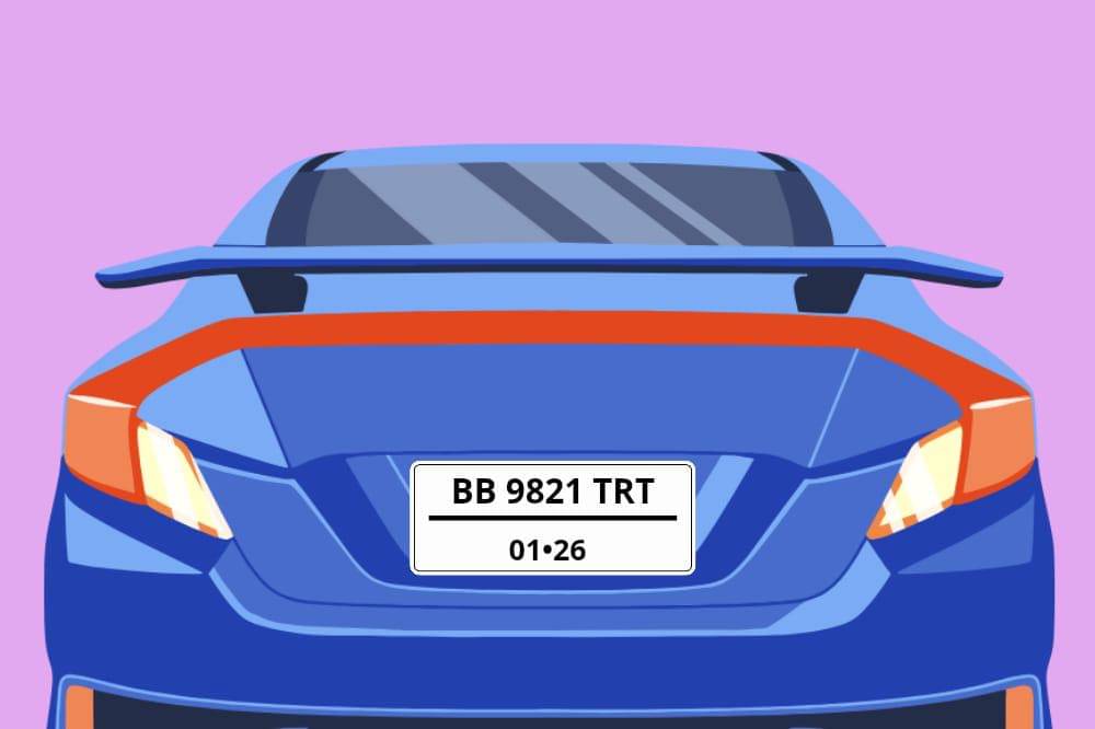 Illustrasi Plat BB 1