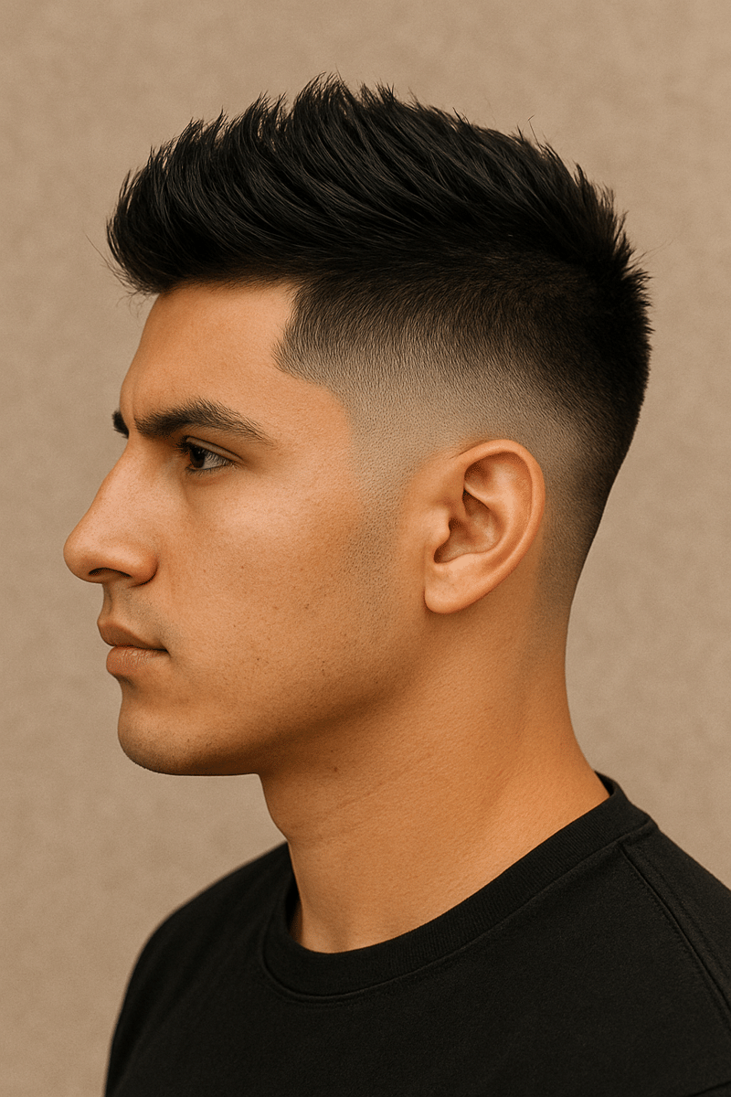 Gaya Rambut Faux Hawk Pria Muda.png