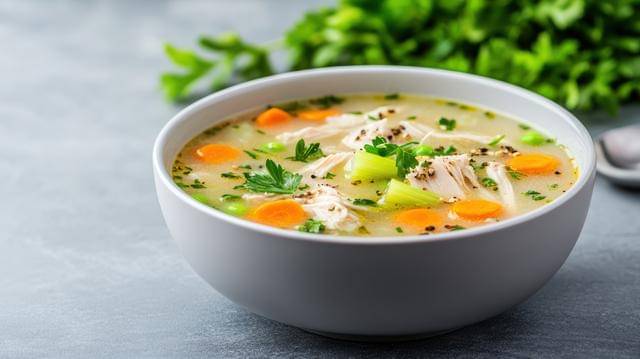 ilustrasi sup ayam kampung berempah (vecteezy.com/Siraphol Siricharattakul)