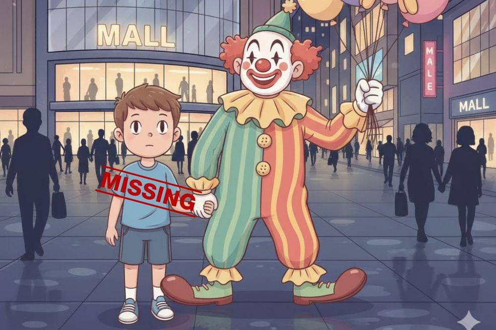 Anak dan seorang badut