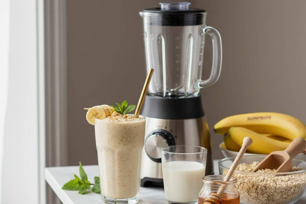 Bahan-Bahan oat banana smoothies