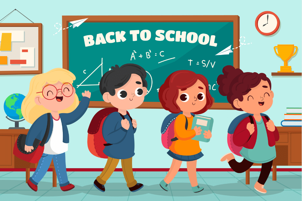 Ilustrasi anak sekolah