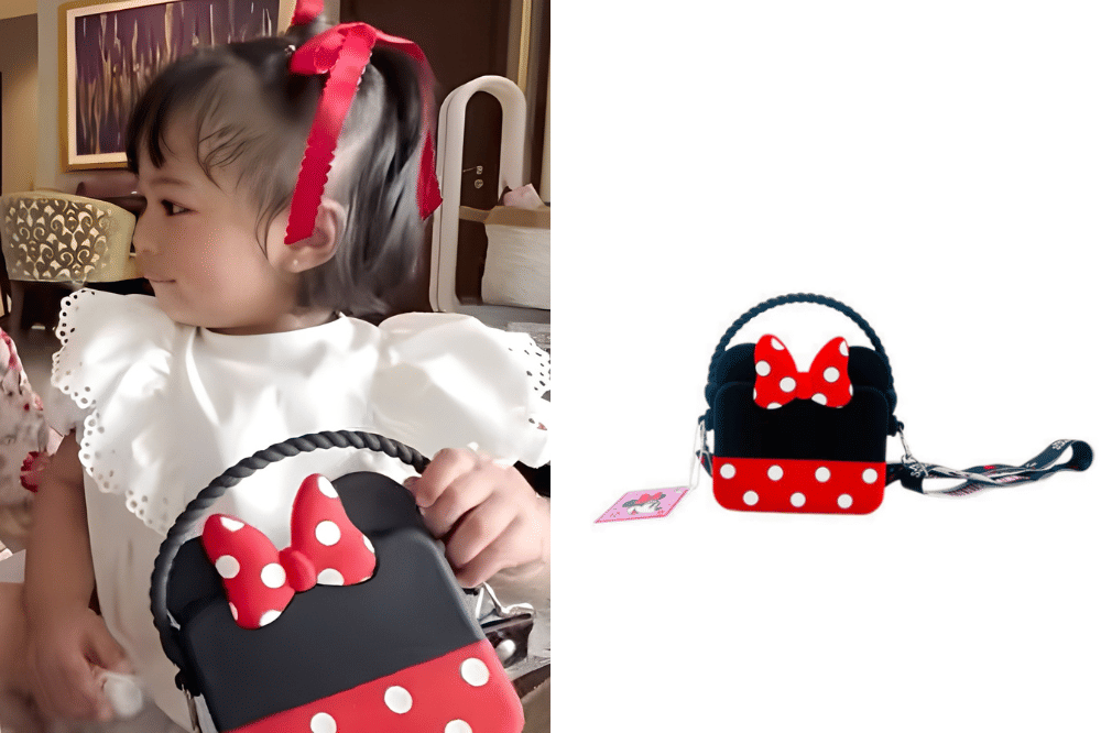 Lily dengan tas Minnie Mouse