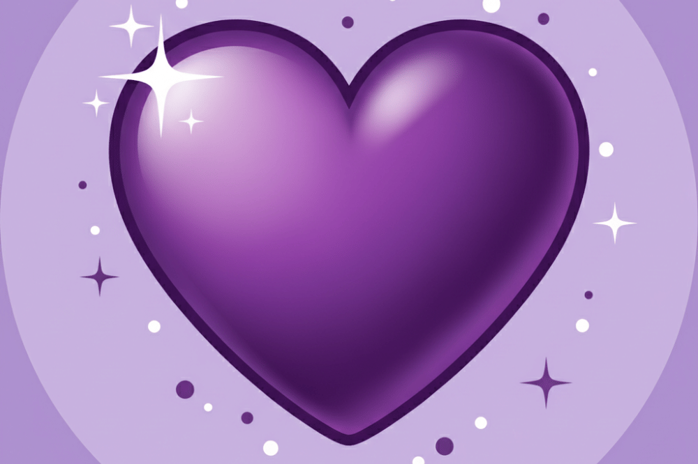 Arti Emoji Love Ungu