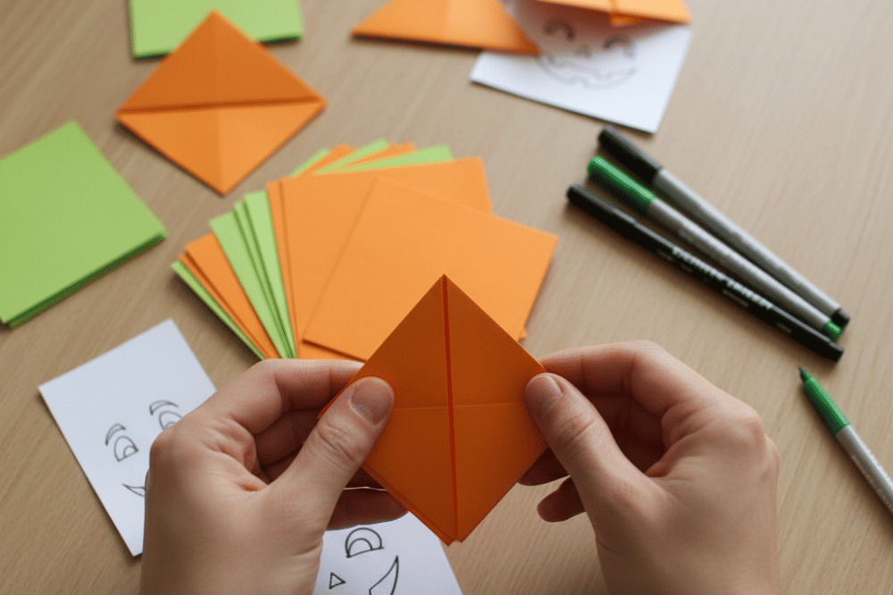 Cara Membuat Origami Labu