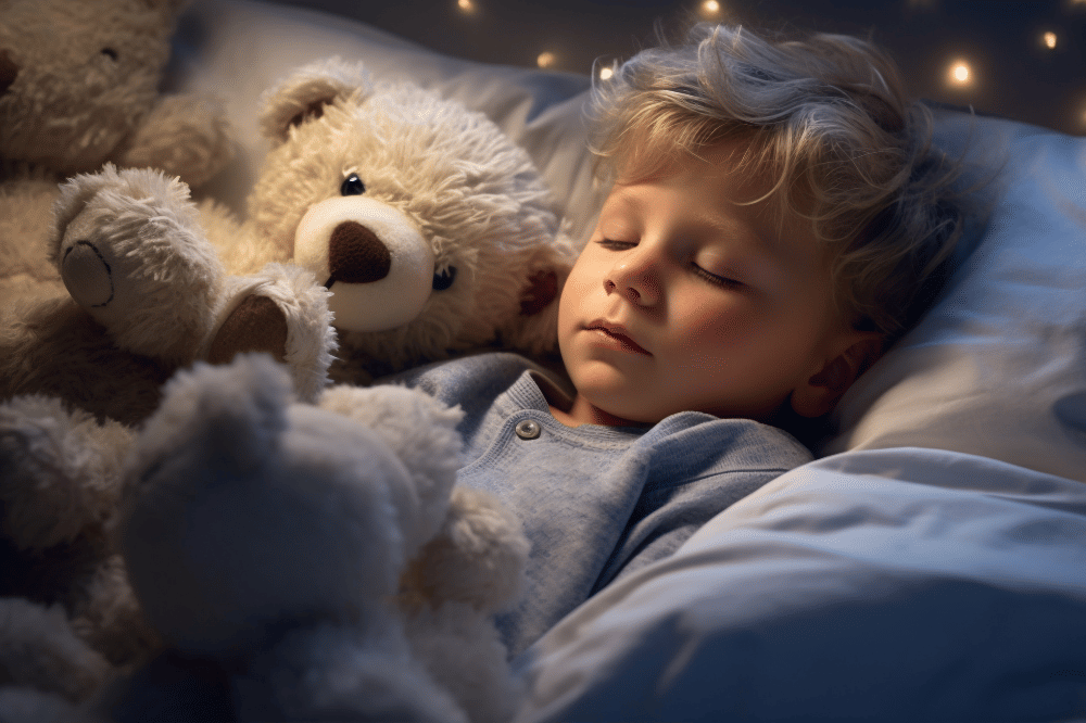 anak laki-laki tertidur pulas