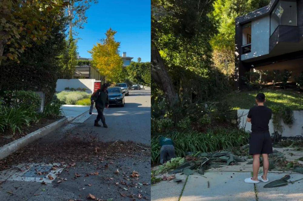 Potret Juragan 99 Bersihkan Kebun Rumah di LA Rp38 Juta