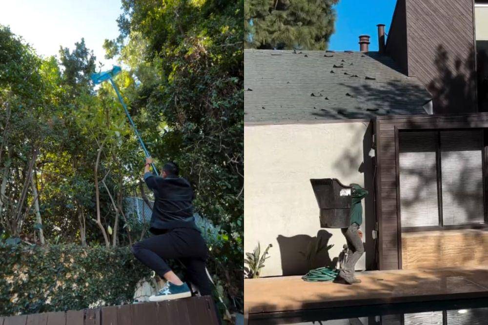 Potret Juragan 99 Bersihkan Kebun Rumah di LA Rp38 Juta