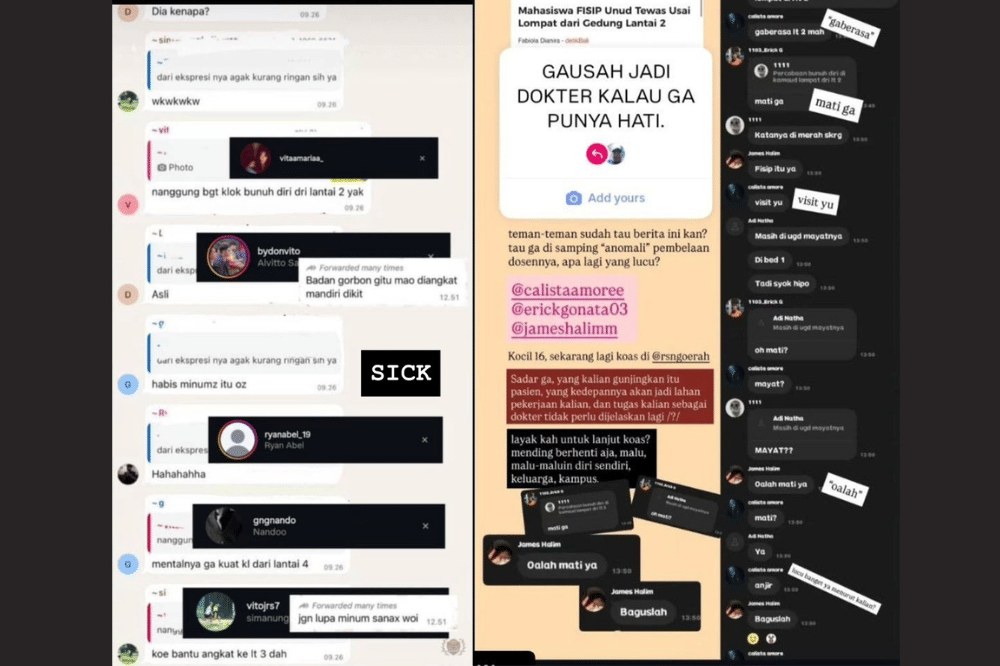 bukti screenshot grup whatsapp perundungan