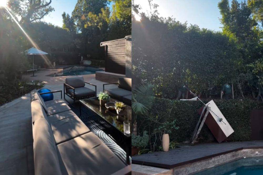 Potret Juragan 99 Bersihkan Kebun Rumah di LA Rp38 Juta