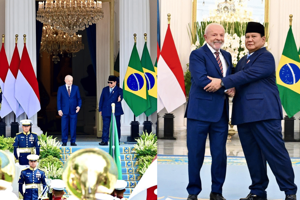 Presiden Prabowo menyambut rombongan Brasil