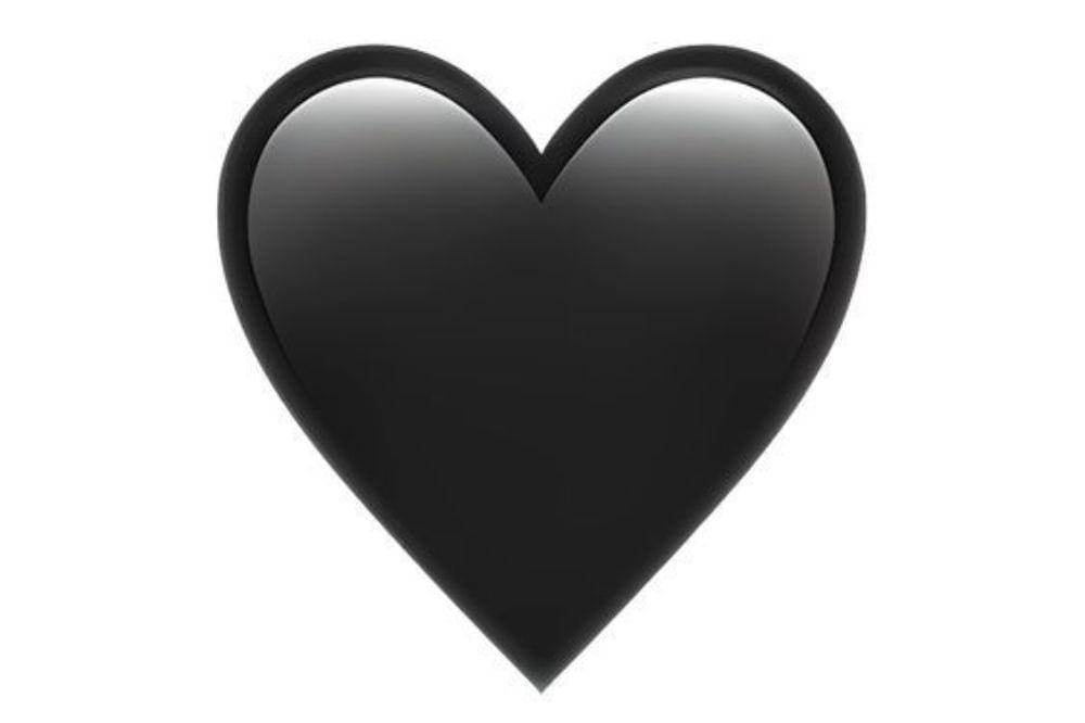 Arti Emoji Love Hitam