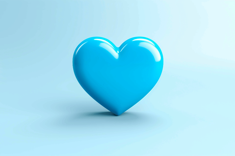 Arti Emoji Love Biru