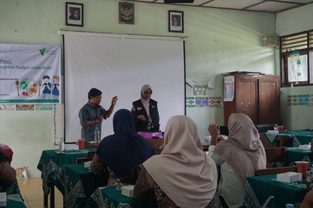 Suasana saat sosialisasi program sekolah sehat