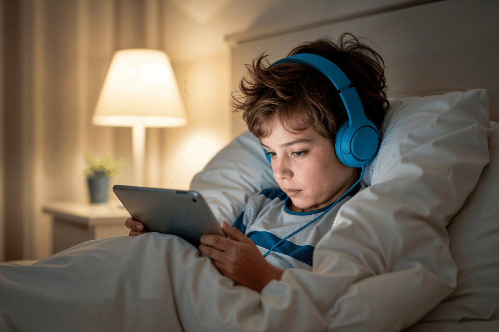 anak bermain gadget hingga larut