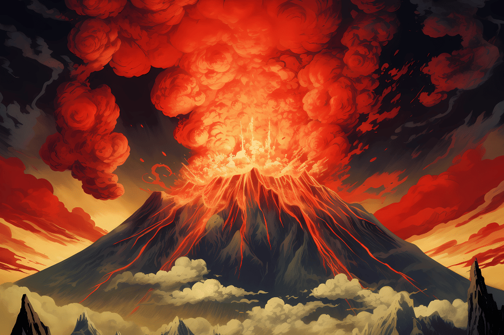 lahar panas dan material lainnya