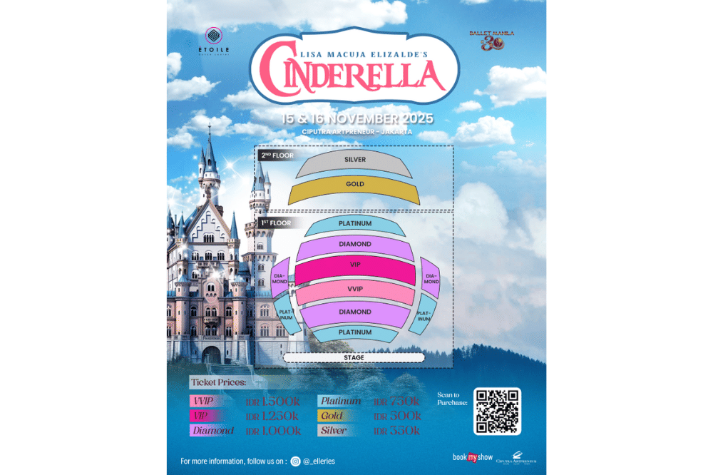 Ticketing dan seat plan Balet Cinderella Étoile Dance Center