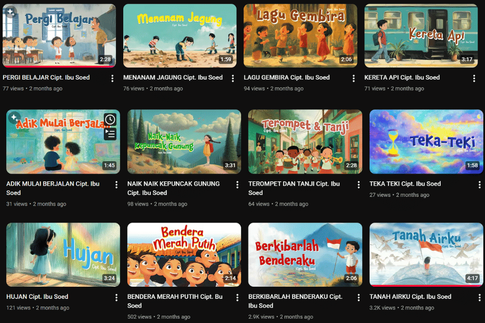 Kumpulan lagu anak karya Ibu Soed dengan aransemen terbaru