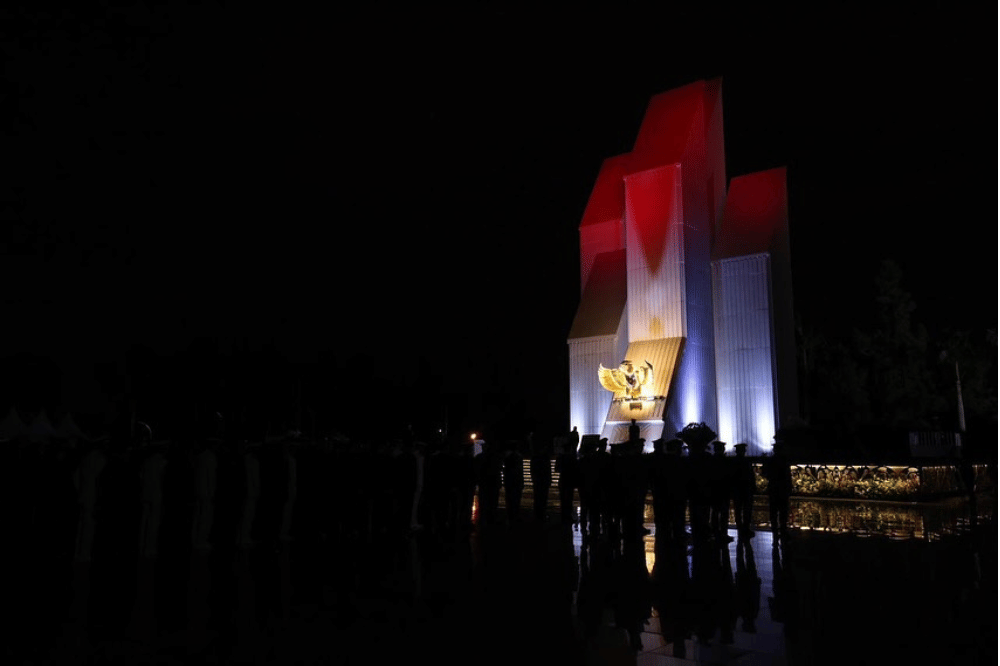 suasana ketika upacara Ziarah Nasional dan Renungan Suci Hari Pahlawan berlangsung