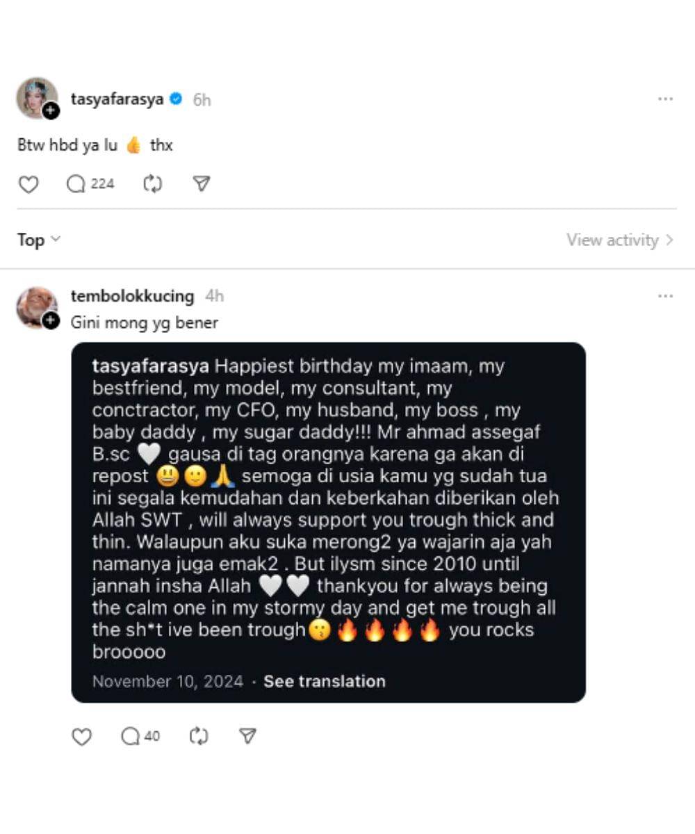 Gugat Cerai, Tasya Farasya Tetap Ucapkan Ulang Tahun ke Ahmad Assegaf