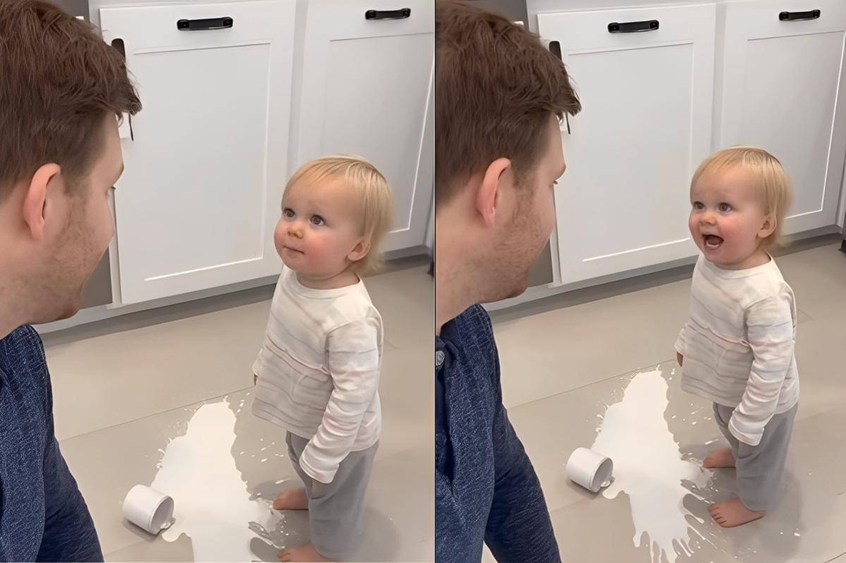 anak berimajinasi susunya tumpah sendiri